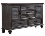 Franco 5-Pc Weathered Sage Wood King Panel Bedroom Set