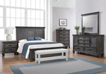 Franco 5-Pc Weathered Sage Wood King Panel Bedroom Set