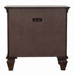 Franco Burnished Oak Wood 2-Drawer Nightstand