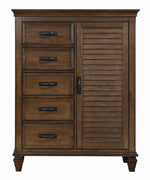 Franco Burnished Oak Wood Gentleman's Chest