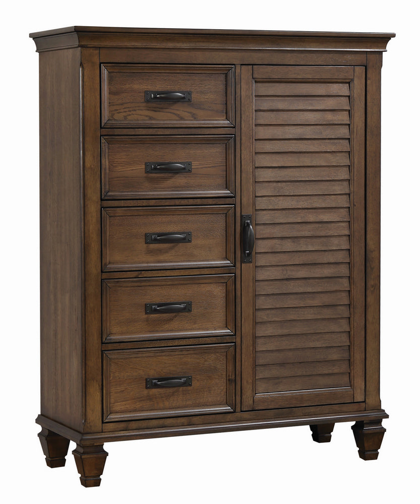 Franco Burnished Oak Wood Gentleman's Chest