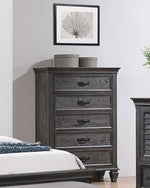 Franco Weathered Sage Wood 5-Drawer Chest