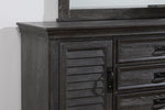 Franco Weathered Sage Wood 5-Drawer Dresser with 2 Doors