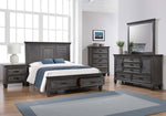 Franco Weathered Sage Wood Queen Storage Bed