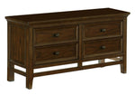 Frazier Park Brown Cherry Wood 4-Drawer Buffet