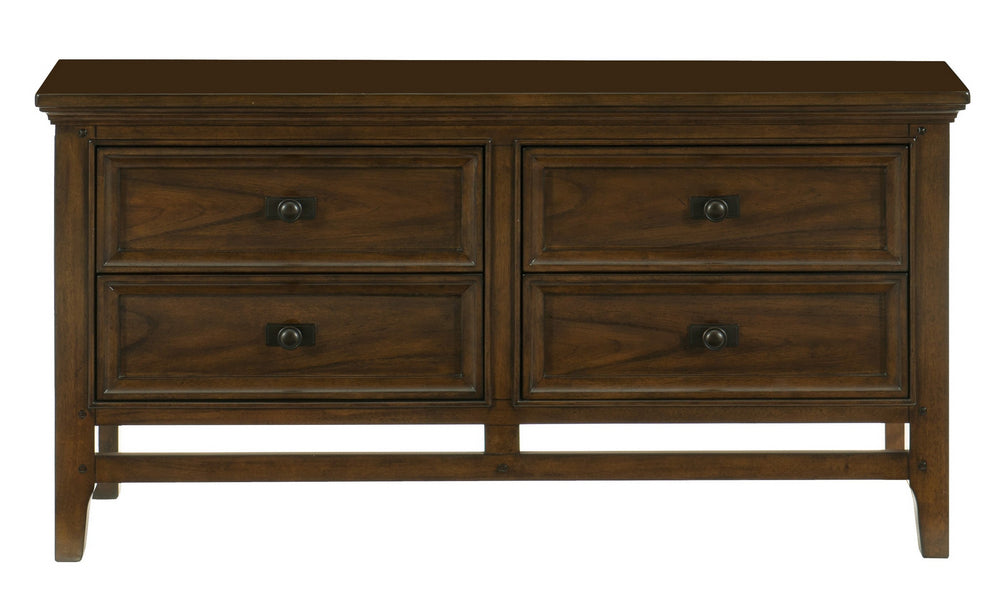 Frazier Park Brown Cherry Wood 4-Drawer Buffet