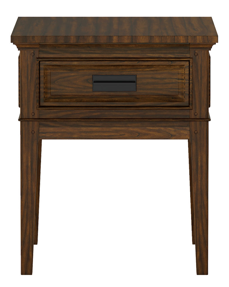 Frazier Park Brown Cherry Wood End Table