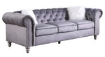 Freya 2-Pc Gray Sofa Set (Oversized)