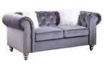 Freya 2-Pc Gray Sofa Set (Oversized)