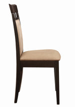 Gabriel 2 Tan Fabric/Cappuccino Wood Side Chairs