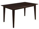 Gabriel 5-Pc Cappuccino Wood/Tan Fabric Dining Table Set