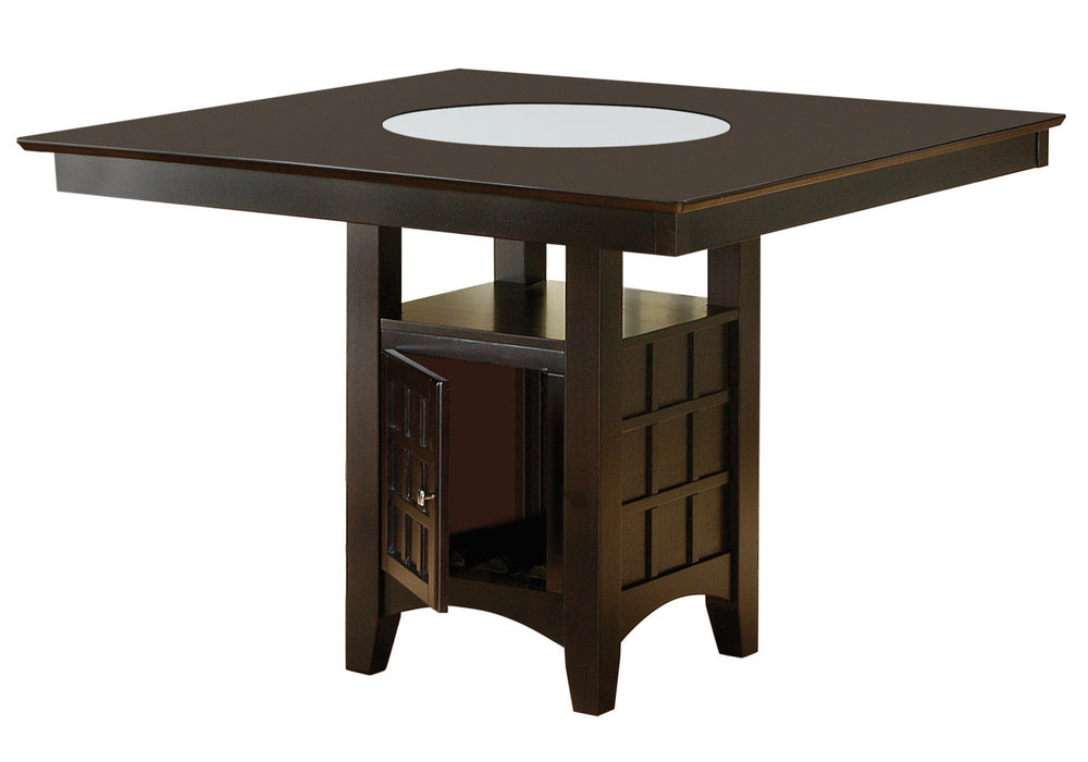Gabriel Cappuccino Wood Square Counter Height Table