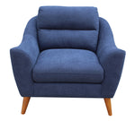 Gano Navy Blue Woven Fabric Chair