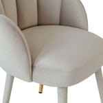 Gardenia Glam Light Grey Velvet Dining Chair