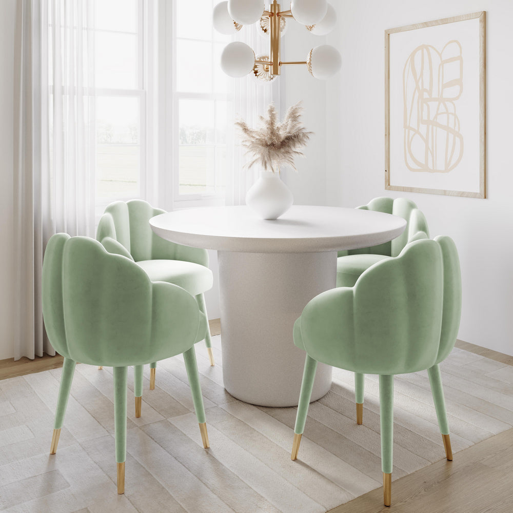 Gardenia Glam Moss Green Velvet Dining Chair