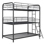 Garner Gunmetal Finish Steel Twin Triple Bunk Bed