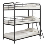 Garner Gunmetal Finish Steel Twin Triple Bunk Bed