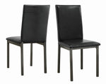 Garza 2 Black Leatherette/Metal Side Chairs