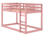 Gaston II Pink Wood Twin Loft Bed