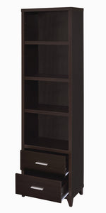 Geltrude Contemporary Cappuccino Wood Media Tower