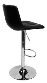 Ginny 2 Black Faux Leather/Metal Bar Chairs