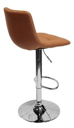 Ginny 2 Tan Faux Leather/Metal Bar Chairs