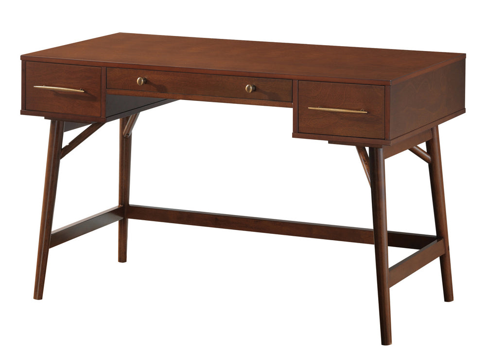 Mugga Walnut Wood Writing Desk with 3 Drawers