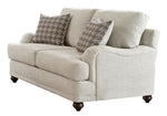 Glenn 3-Pc Light Grey/Grey Fabric Sofa Set (Oversized)