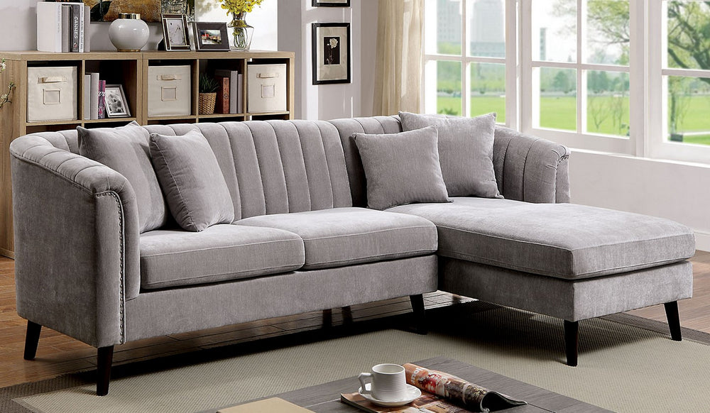 Goodwick 2-Pc Light Gray RAF Sectional Sofa