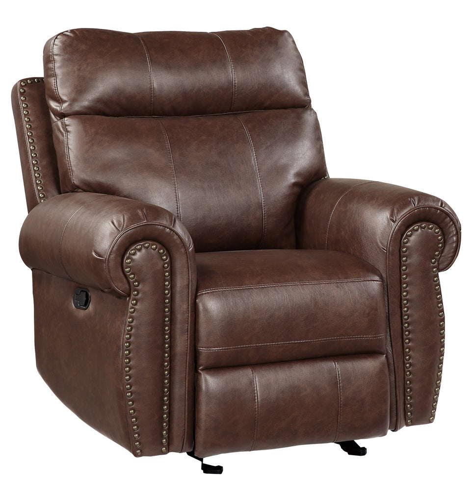 Granville Brown Microfiber Glider Manual Recliner