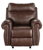 Granville Brown Microfiber Glider Manual Recliner