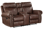 Granville Brown Microfiber Manual Recliner Loveseat