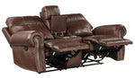 Granville Brown Microfiber Manual Recliner Loveseat