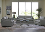 Grayson Grey Top Grain Leather 2-Seat Sofa