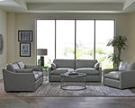 Grayson Grey Top Grain Leather Loveseat