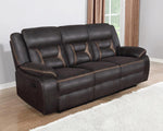 Greer Dark Brown Manual Recliner Sofa