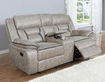 Greer Taupe Manual Glider Recliner Loveseat