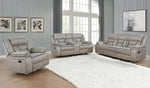 Greer Taupe Manual Glider Recliner Loveseat