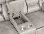 Greer Taupe Manual Glider Recliner Loveseat