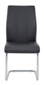 Gudmund 2 Black Faux Leather Side Chairs