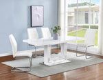 Gudmund White Lacquer Wood Dining Table