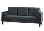 Gulfdale 3-Pc Dark Teal Velvet Sofa Set