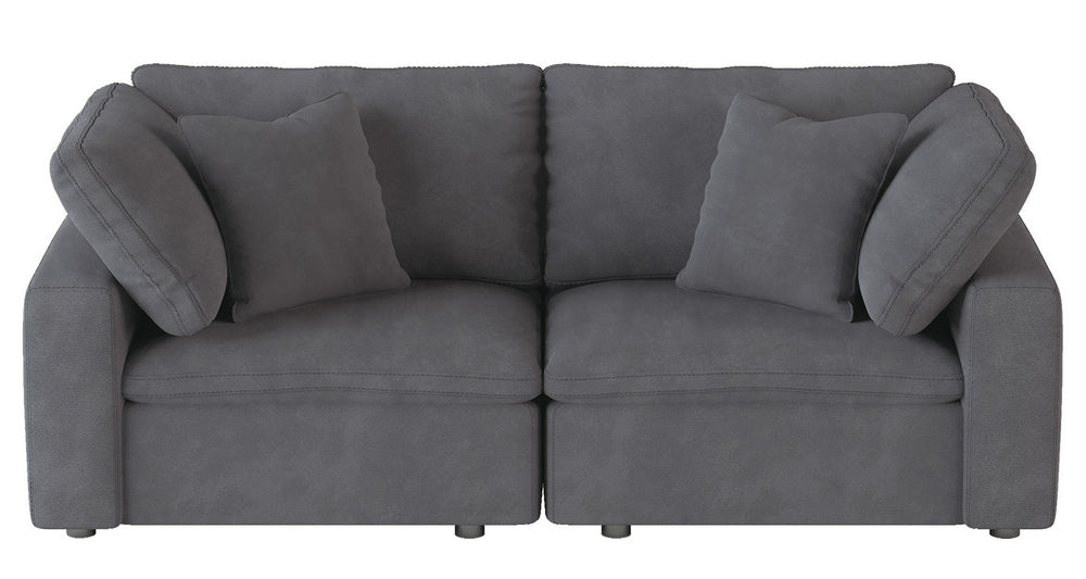 Guthrie Gray Micro-Suede Loveseat