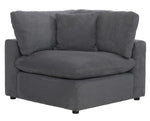 Guthrie Gray Micro-Suede Modular Sectional with Ottoman