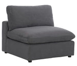 Guthrie Gray Micro-Suede Modular Sectional with Ottoman