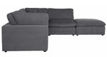 Guthrie Gray Micro-Suede Sectional Sofa with Ottoman