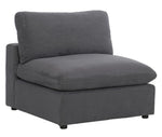 Guthrie Gray Micro-Suede Sectional Sofa with Ottoman