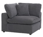 Guthrie Gray Micro-Suede Sofa with Ottoman