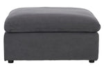 Guthrie Gray Micro-Suede Sofa with Ottoman