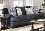 Hadleigh Navy Chenille Sofa (Oversized)